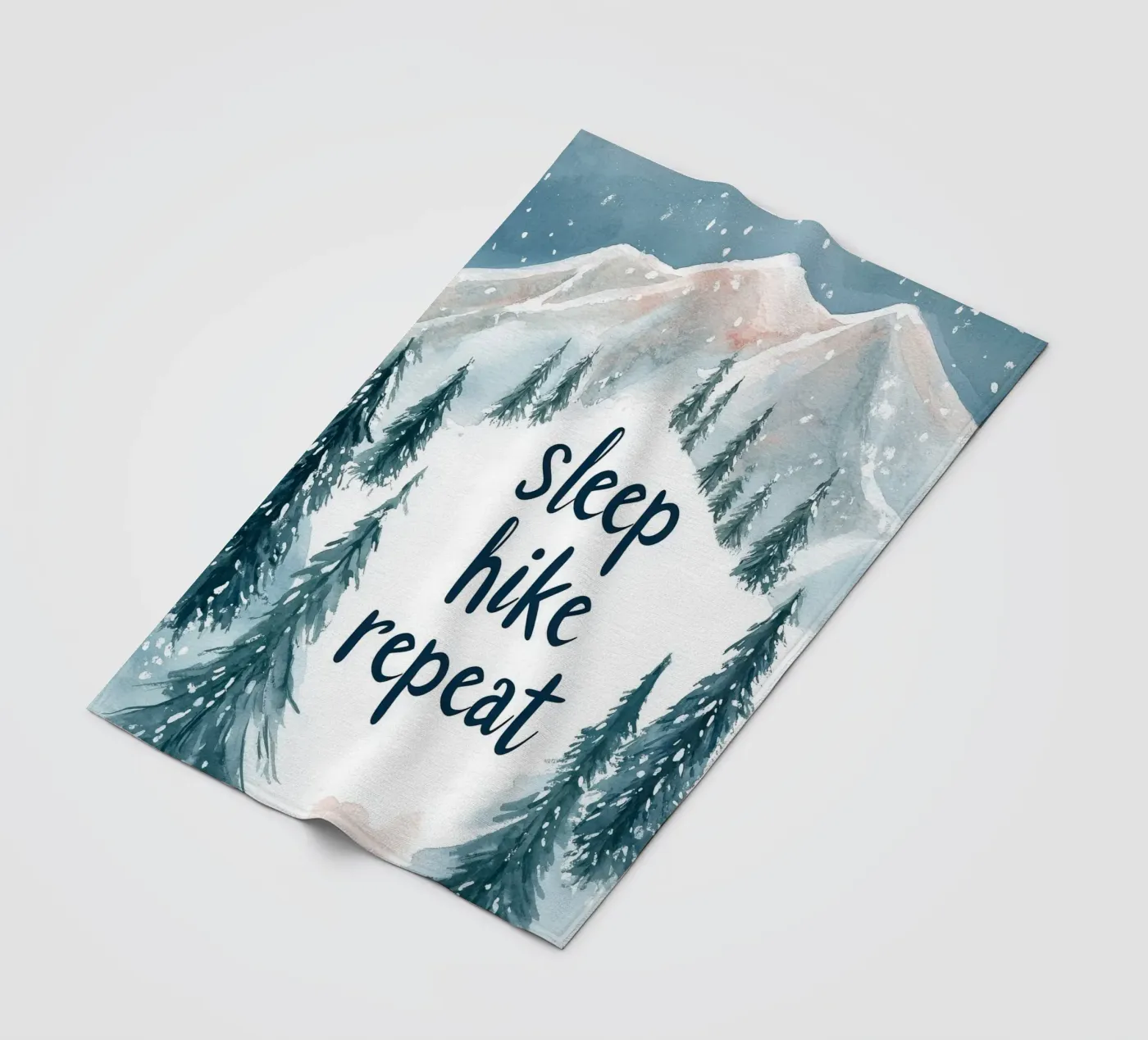 Sleep Hike Repeat fleece blanket by treechild