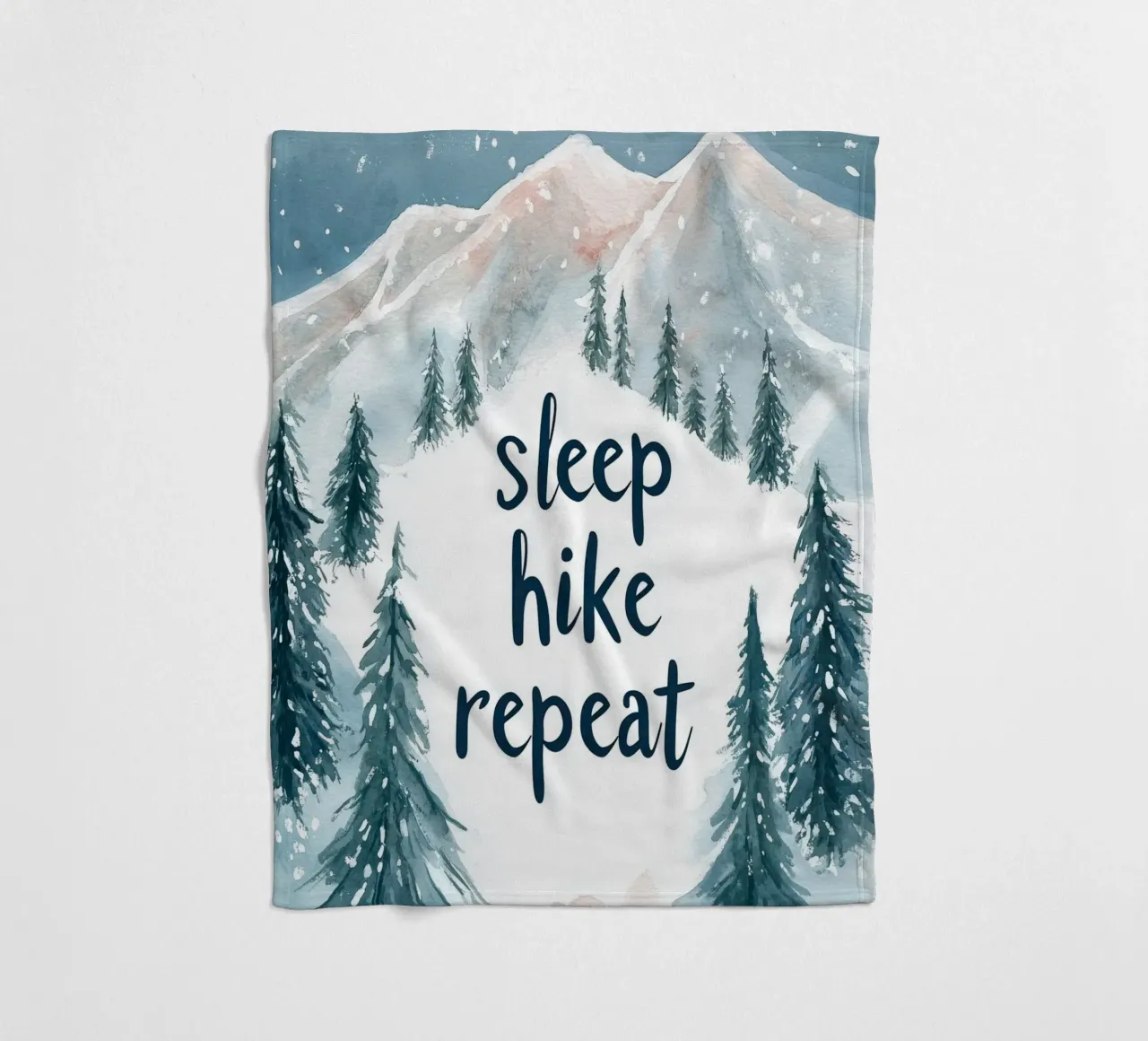 Sleep Hike Repeat fleece blanket by treechild