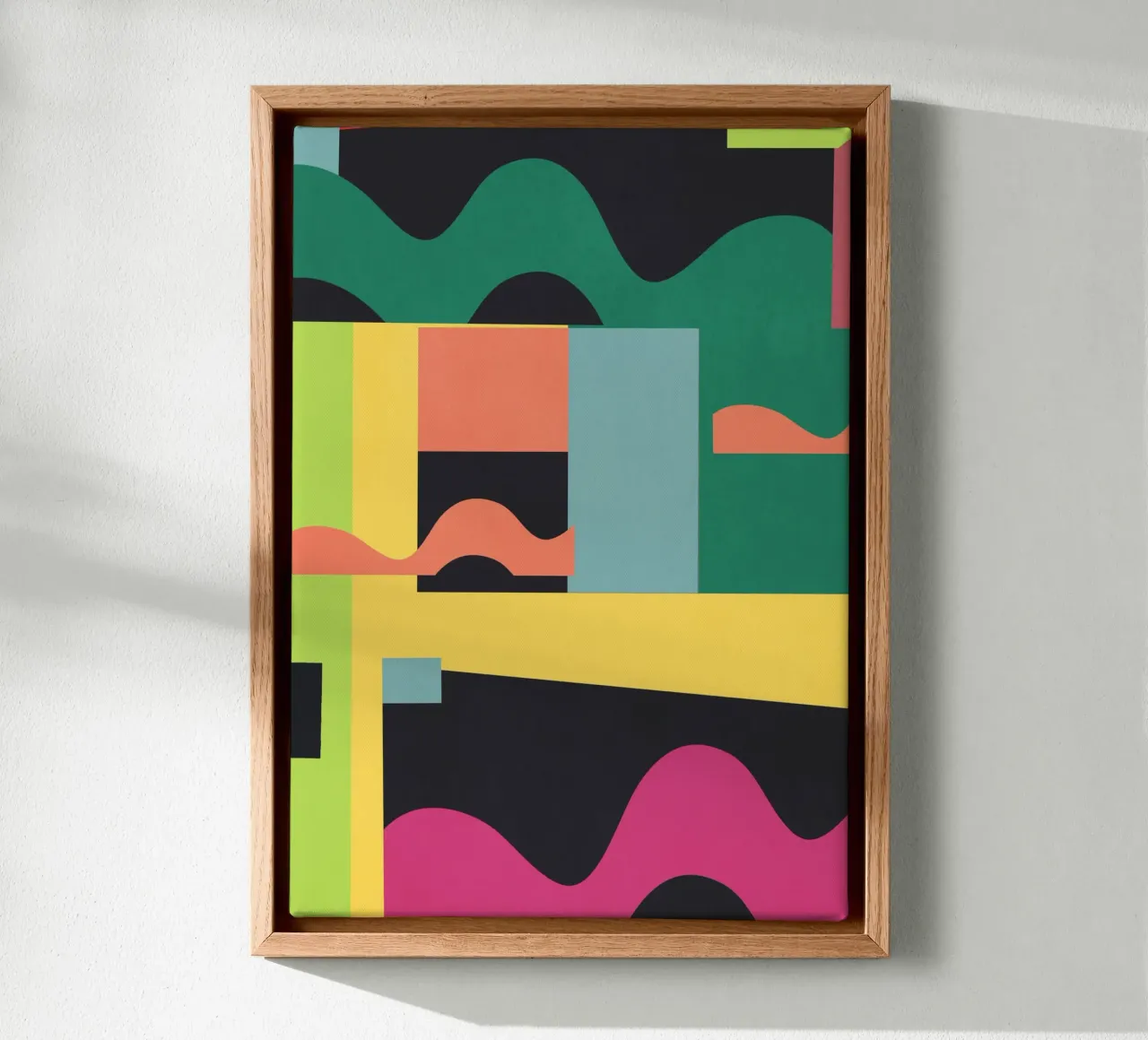Kleurrijke geometrische abstracte kunst 20 canvas met Baklijst van Gaite