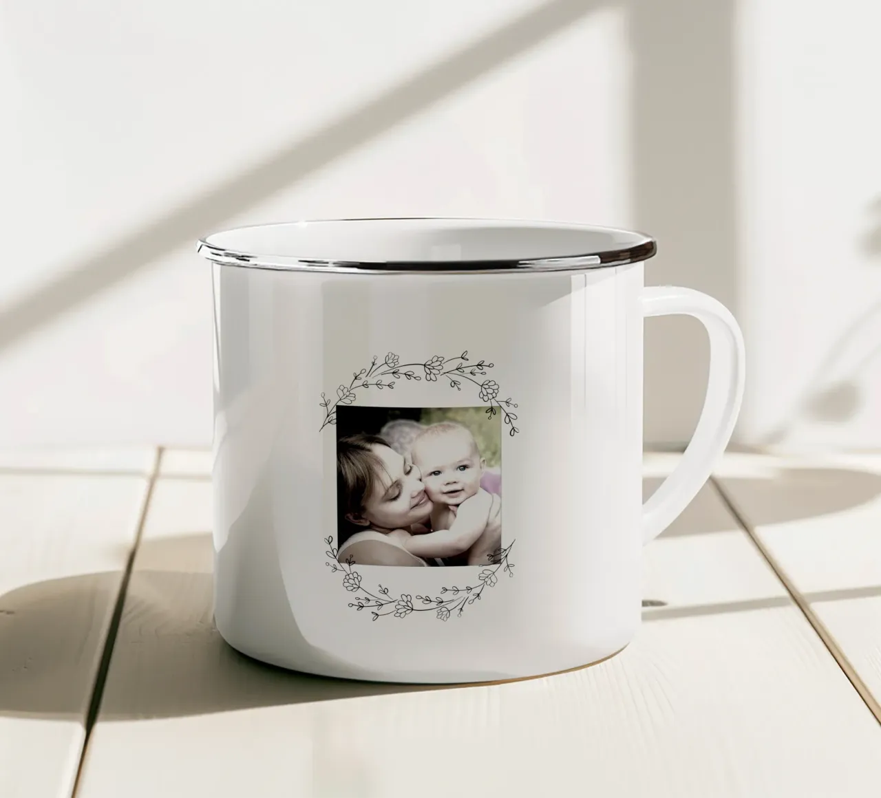 Eigenes Bild mit Blumen tazza in smalto da WORTSPIEL