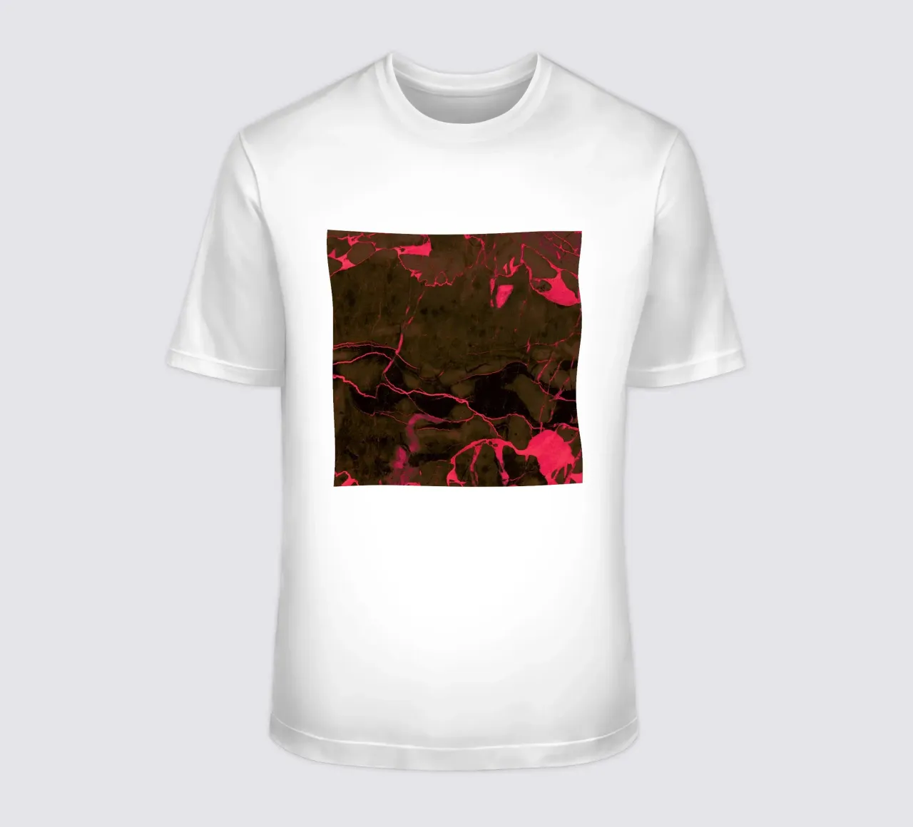 Grey Marble And Coral t-shirt da cafelab