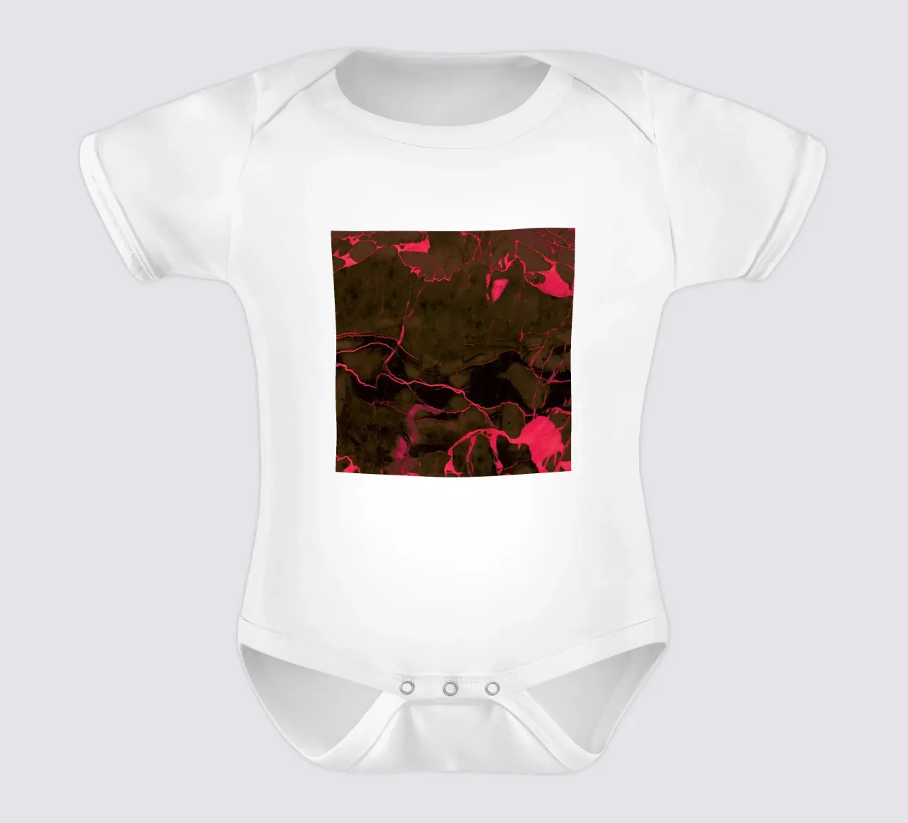 Grey Marble And Coral body neonato maniche corte da cafelab
