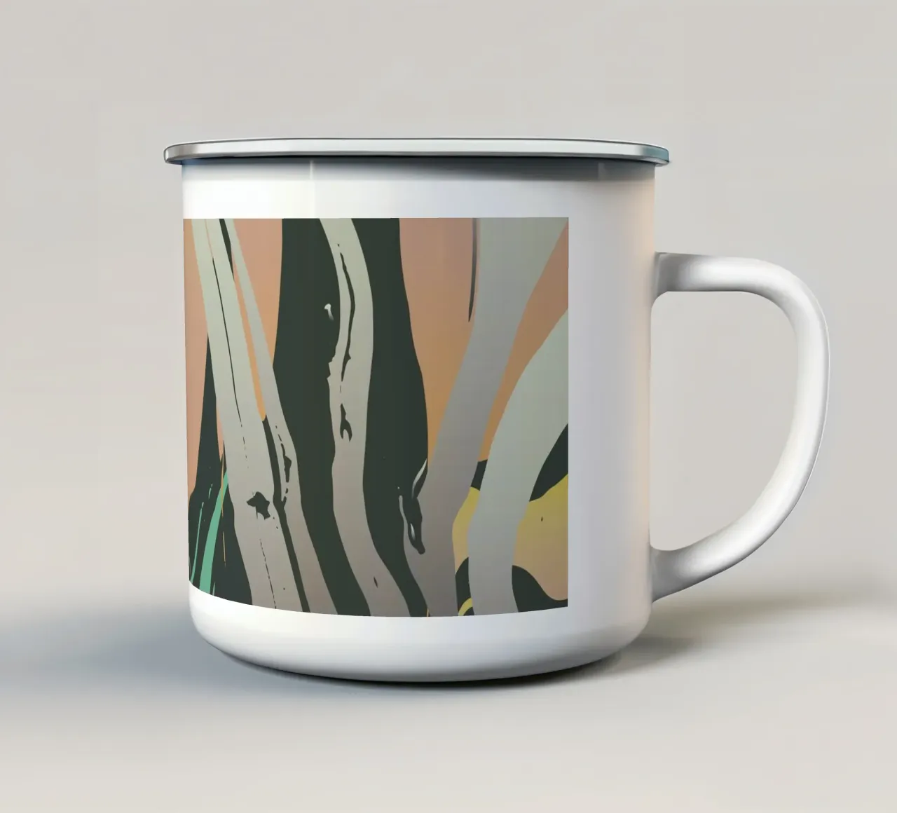 Abstract Marble taza de esmalte de Metron
