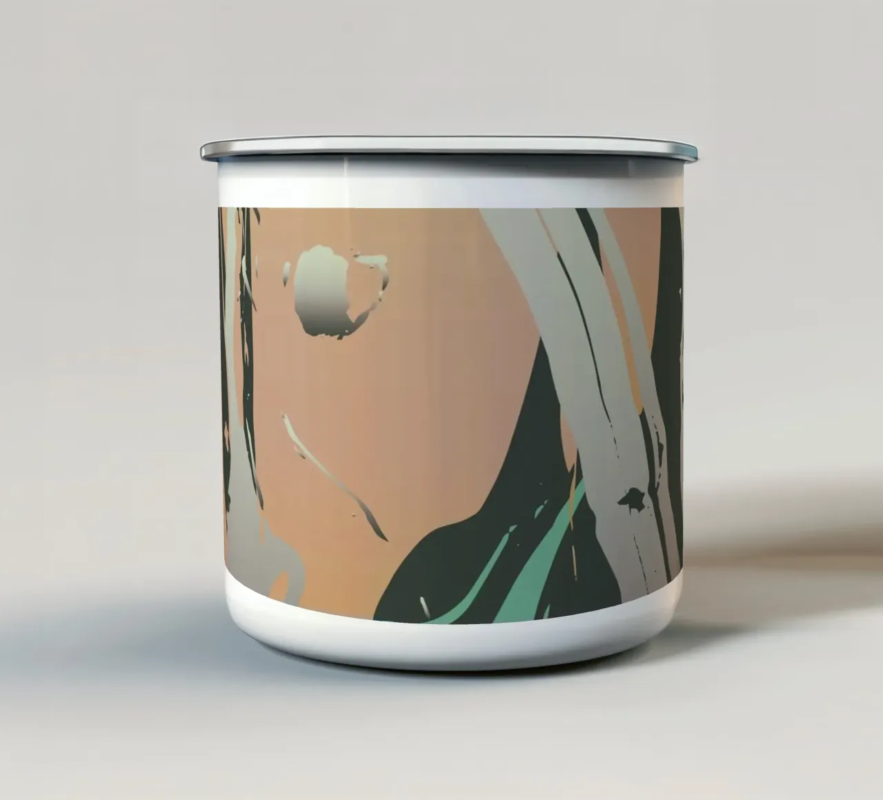 Abstract Marble taza de esmalte de Metron