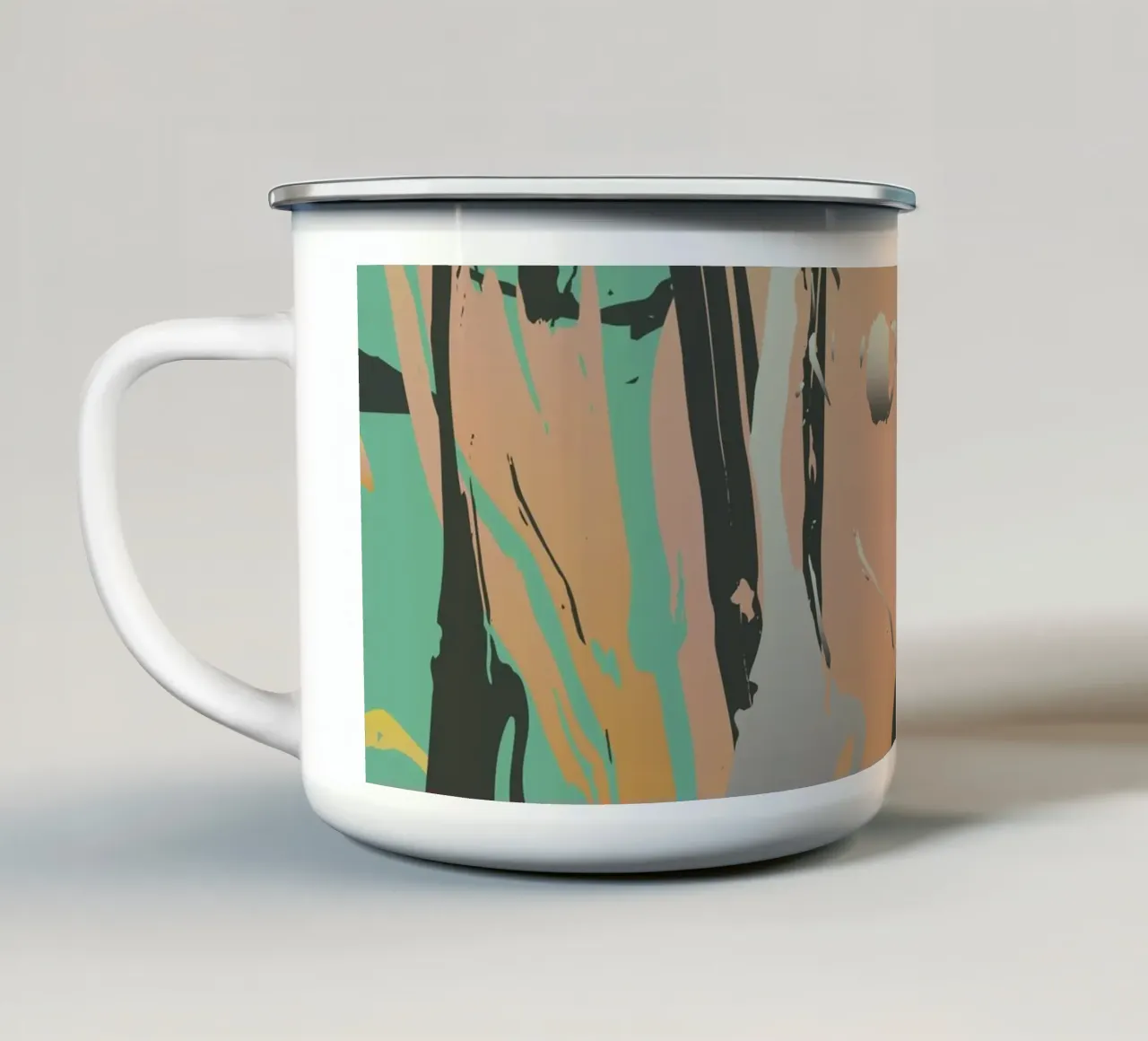 Abstract Marble taza de esmalte de Metron