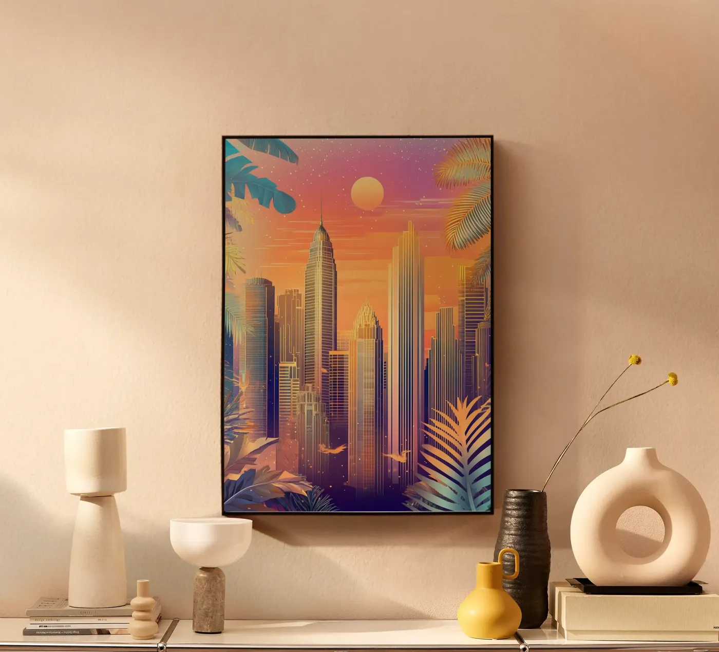 Art Deco Acryl-Glas von Nikis Art Studio