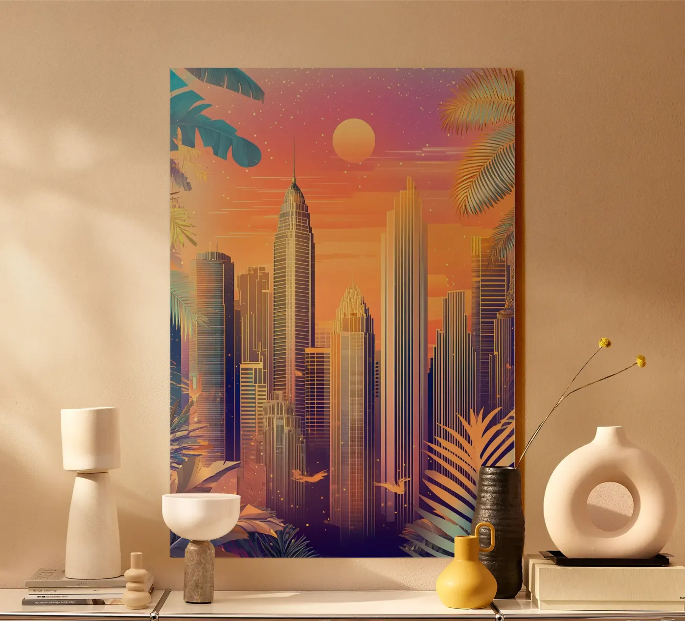 Art Deco Acryl-Glas von Nikis Art Studio