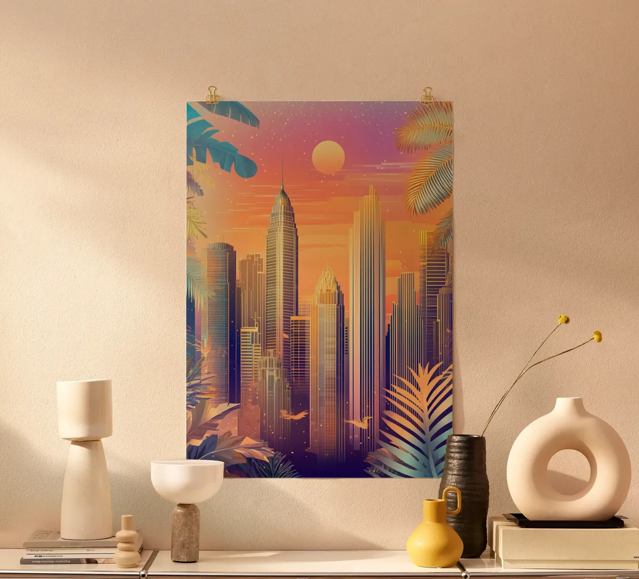 Art Déco poster con telaio in alluminio da Nikis Art Studio