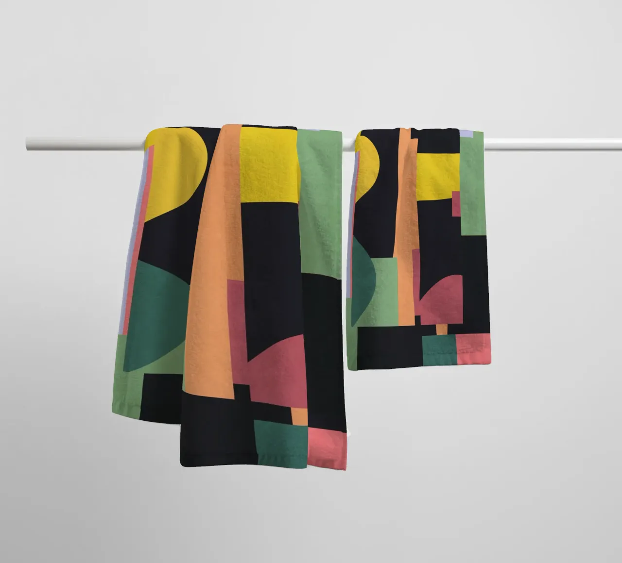 Bunte geometrische abstrakte Kunst 19 Handtuch von Gaite