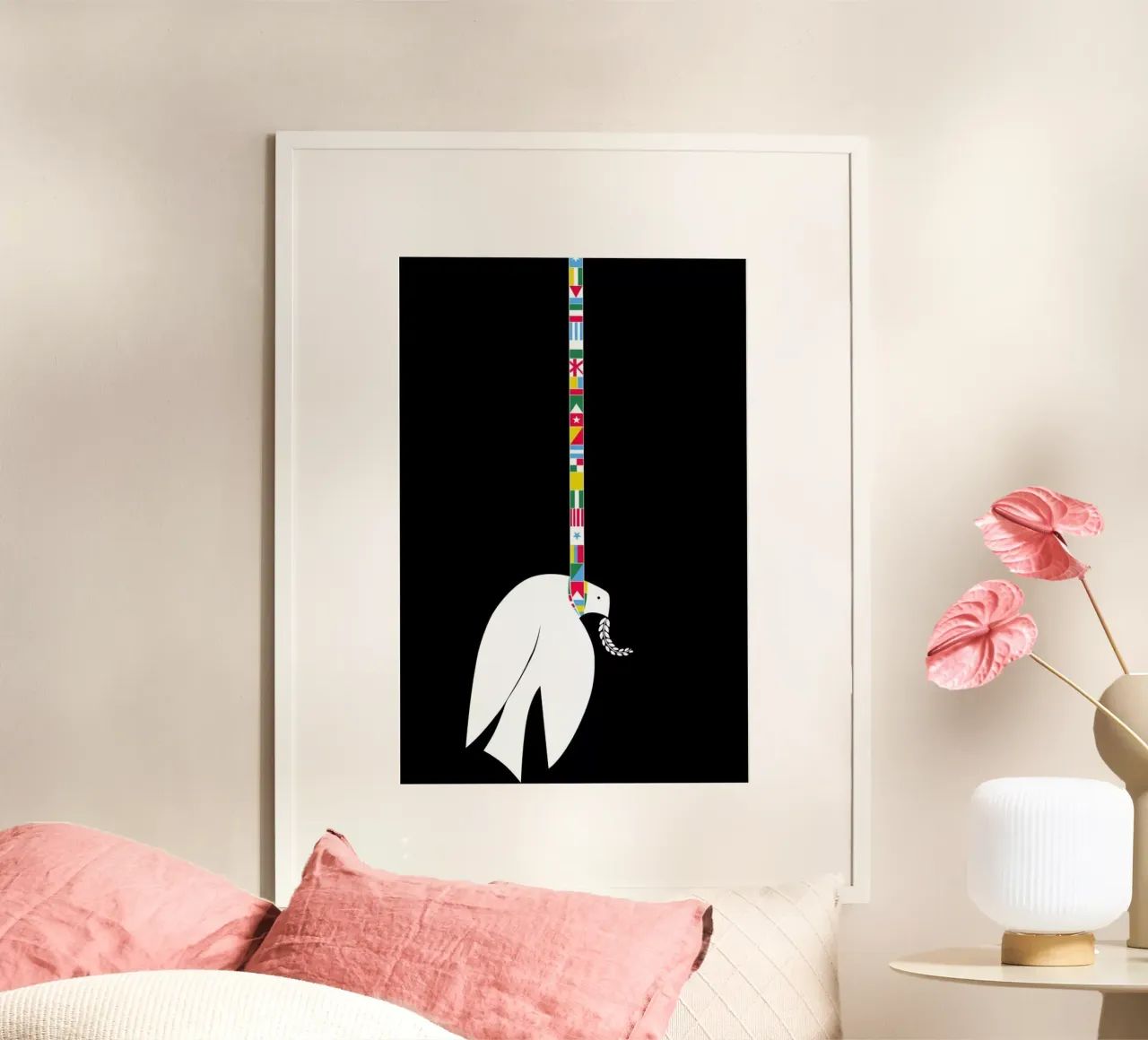 Dove poster con telaio in alluminio da Simboli Design