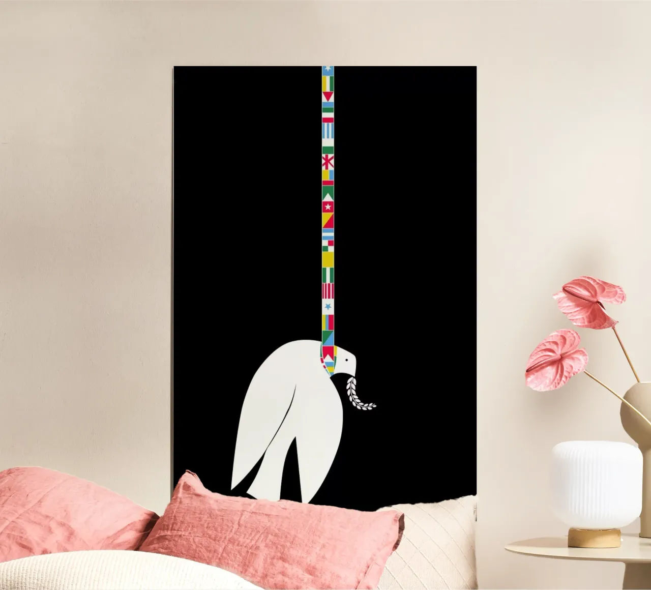 Dove poster con telaio in alluminio da Simboli Design