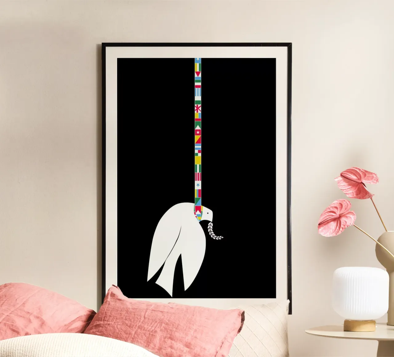 Dove poster con telaio in alluminio da Simboli Design