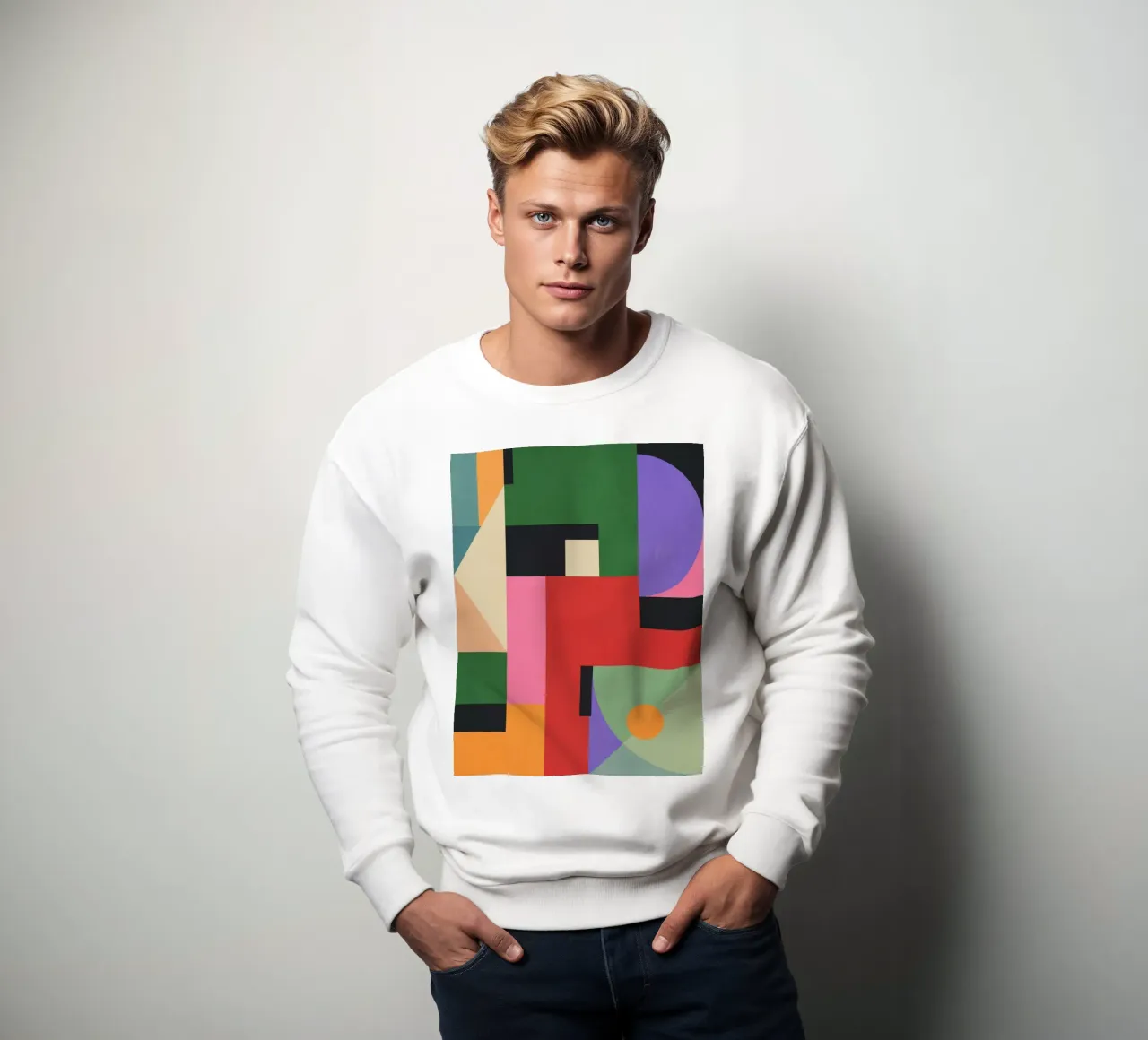 Arte astratta geometrica colorata 7 felpa da Gaite