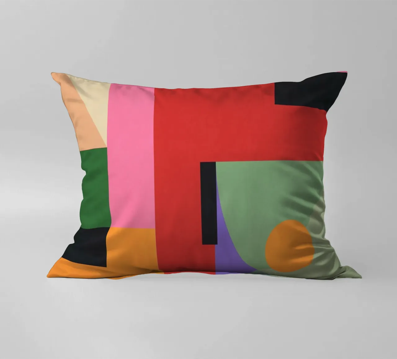 Art abstrait géométrique coloré 7 coussin de Gaite