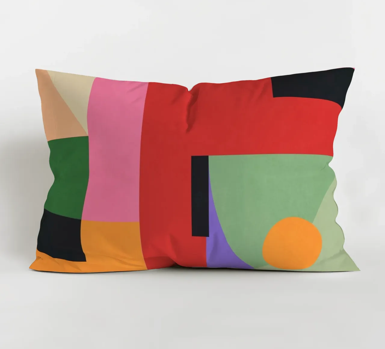 Art abstrait géométrique coloré 7 coussin de Gaite