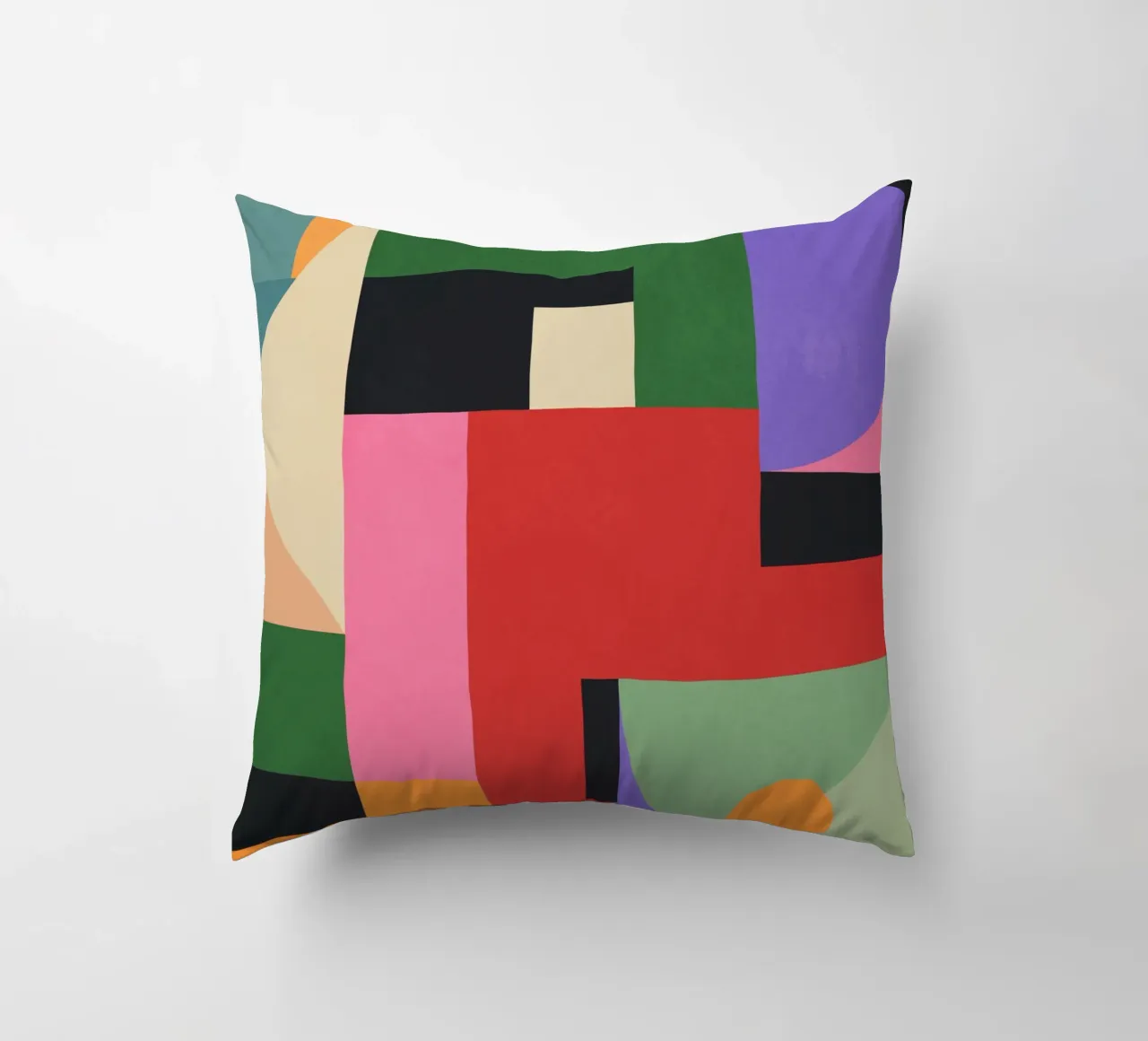 Art abstrait géométrique coloré 7 coussin de Gaite