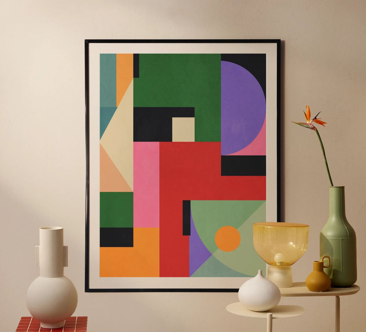 Colorful Geometric Abstract Art 7 poster by Gaite