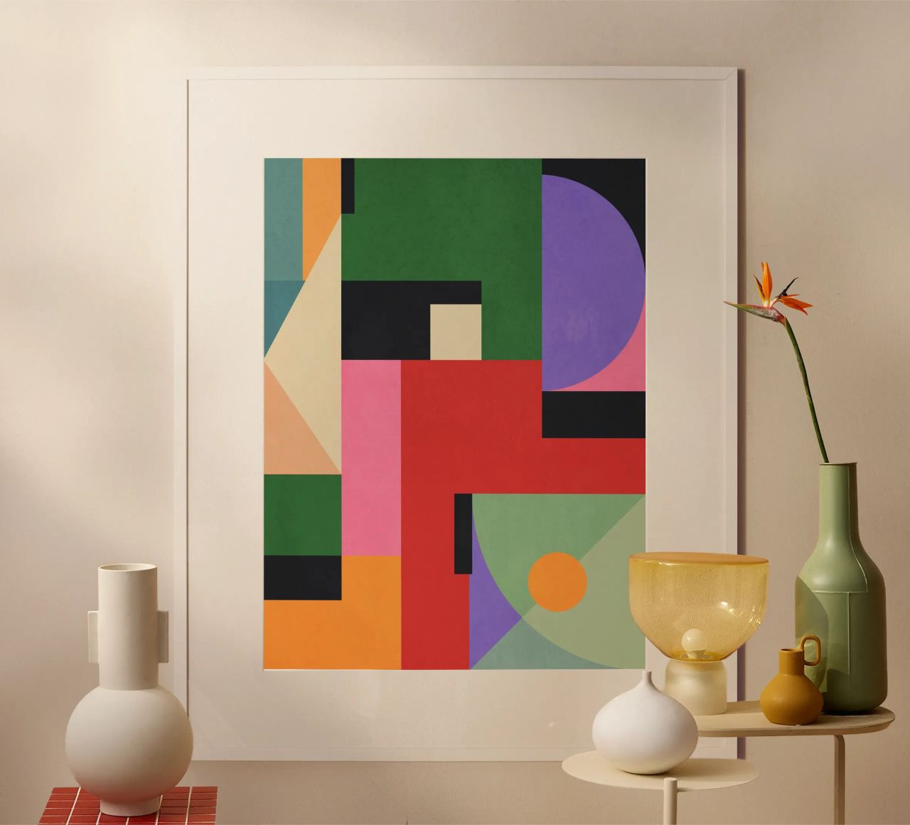 Colorful Geometric Abstract Art 7 poster by Gaite