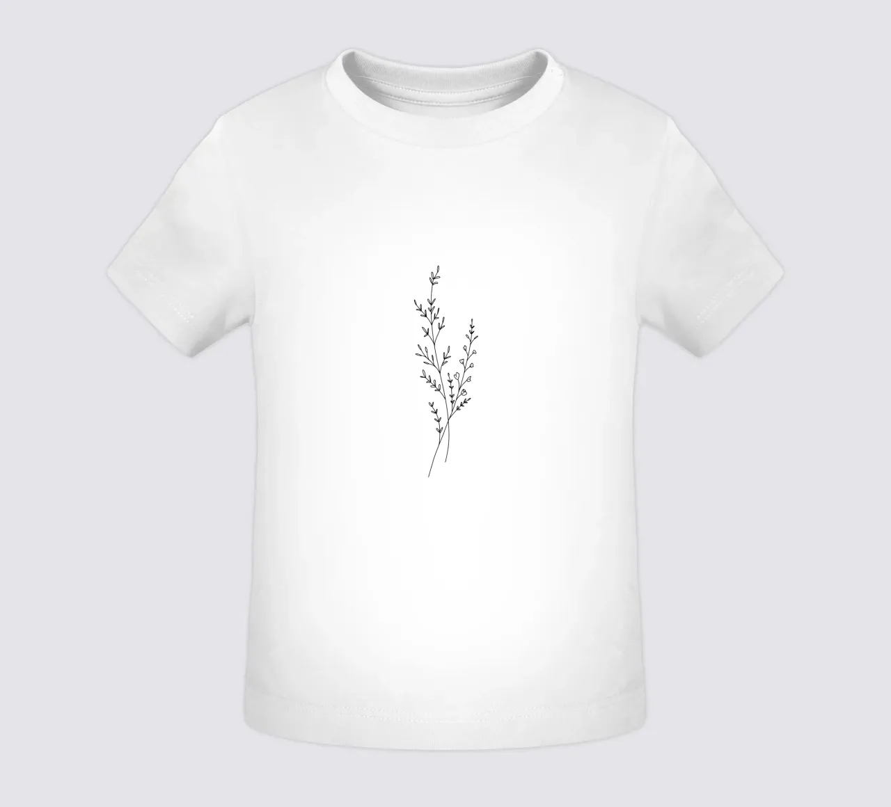 Minimalist Line Art Leaf maglietta neonato da anisillustration