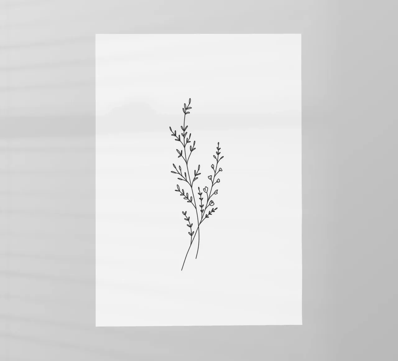 Minimalist Line Art Leaf pellicola backlit da anisillustration