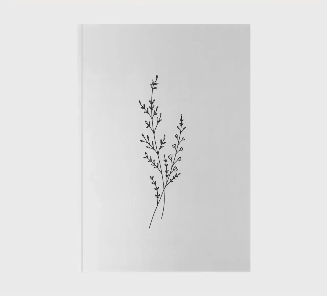 Minimalist Line Art Leaf notebook by anisillustration