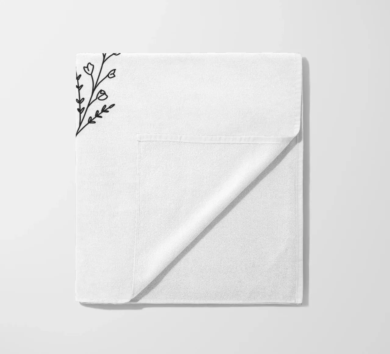 Minimalist Line Art Leaf telo mare da anisillustration