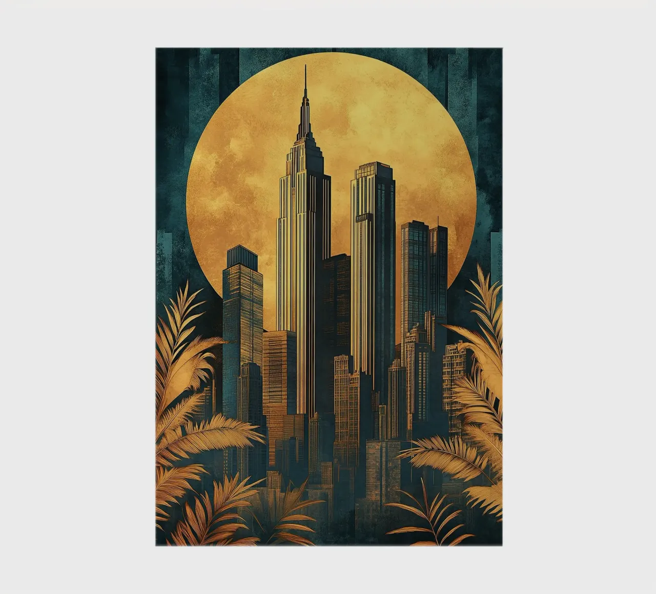 Art Deco "Gilded Lines, Timeless Designs" Notizbuch von Nikis Art Studio