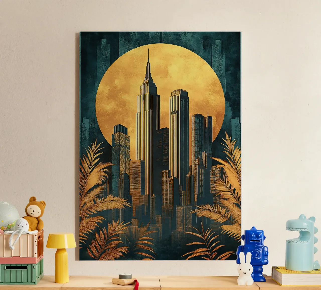 Art Deco "Gilded Lines, Timeless Designs" plexiglass da Nikis Art Studio