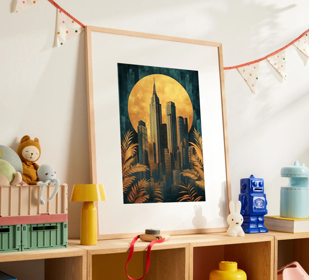 Art Deco "Gilded Lines, Timeless Designs" poster by Nikis Art Studio