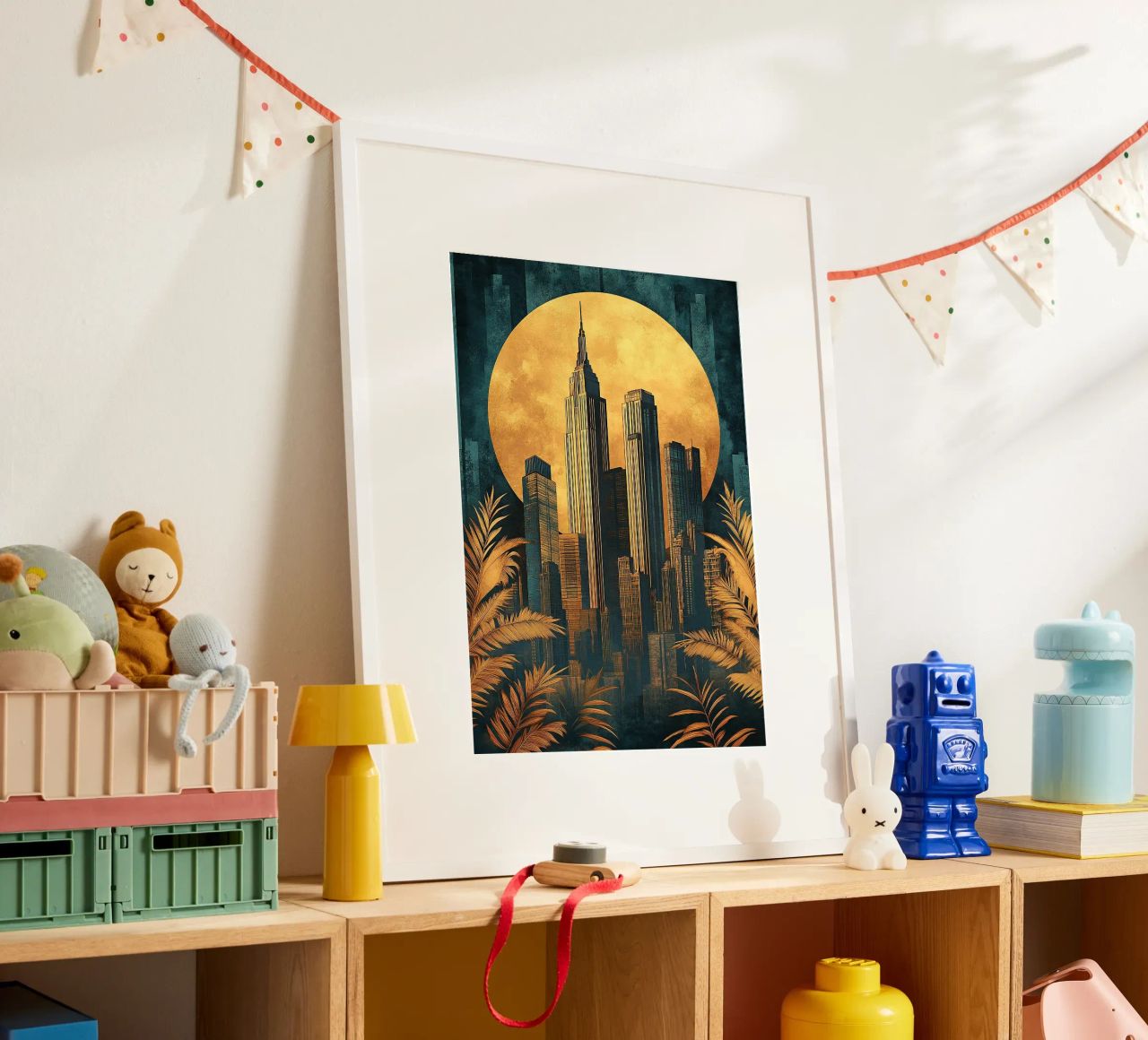 Art Deco "Gilded Lines, Timeless Designs" poster by Nikis Art Studio