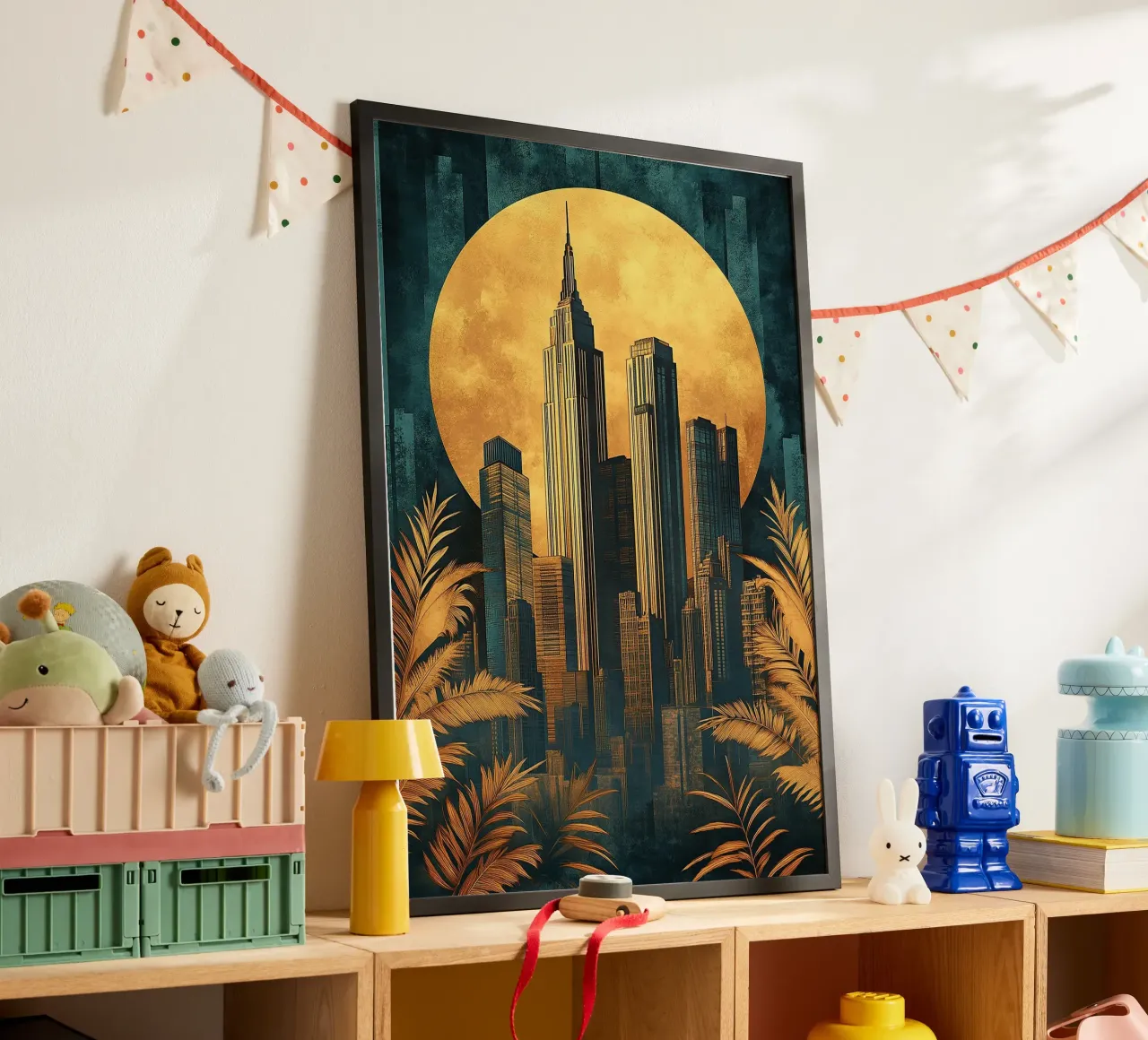 Art Deco "Gilded Lines, Timeless Designs" poster da Nikis Art Studio