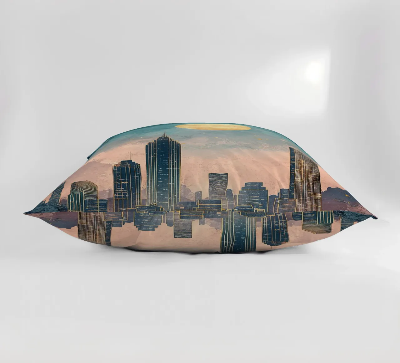 Skyline "Orizzonti opulenti cuscino da Nikis Art Studio