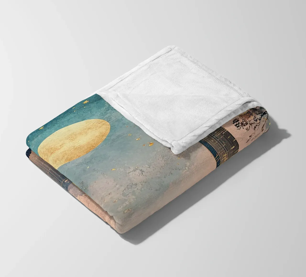 Skyline "Orizzonti opulenti coperta in pile da Nikis Art Studio