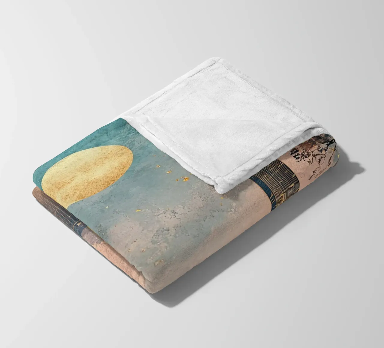 Skyline "Orizzonti opulenti coperta in pile da Nikis Art Studio