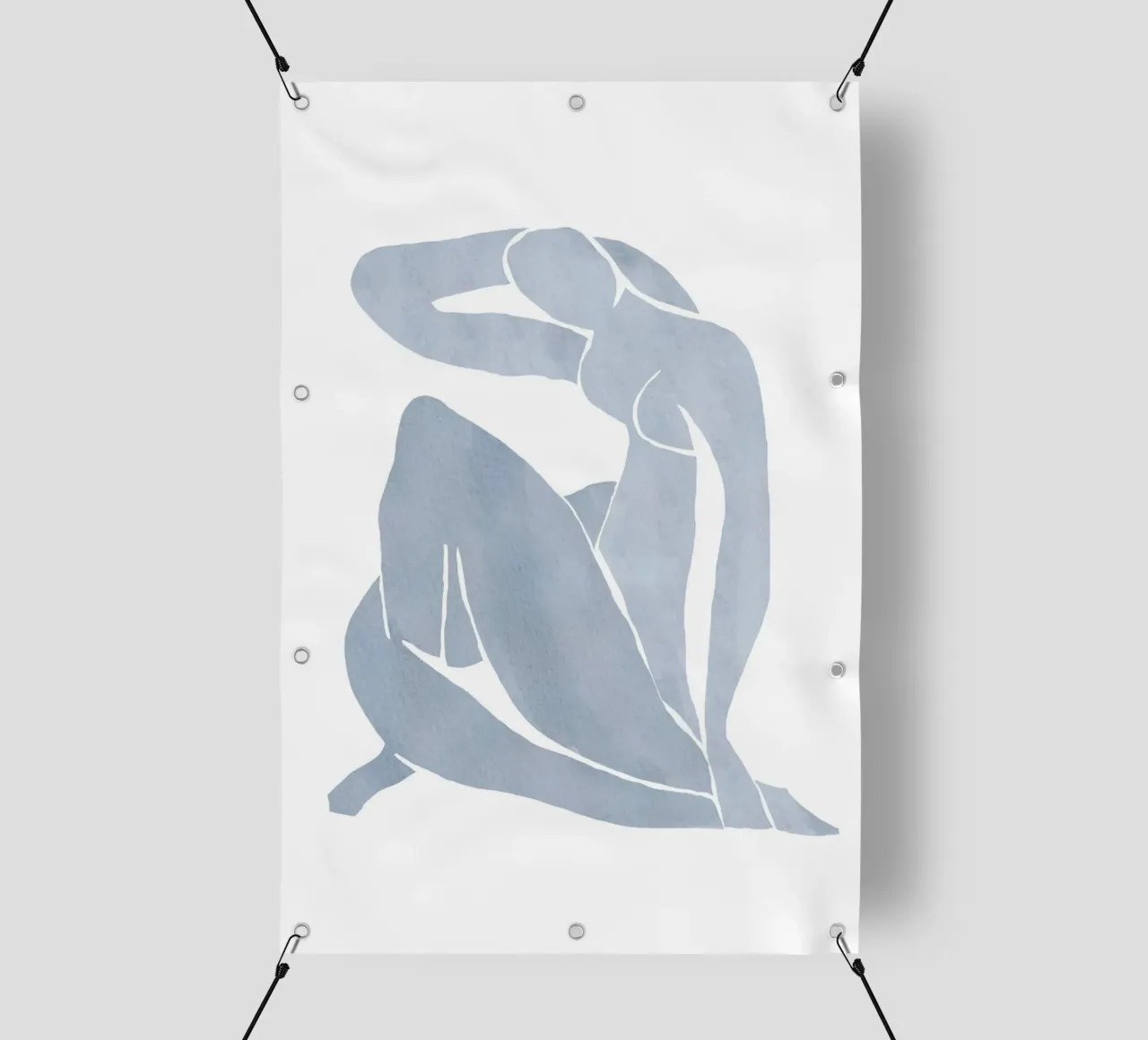 Figura umana astratta telo in pvc da Melloi Art Print