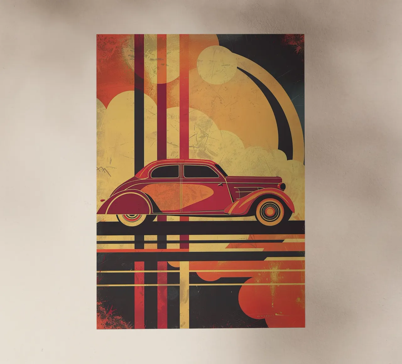 Art Deco Oldtimer pellicola backlit da Nikis Art Studio