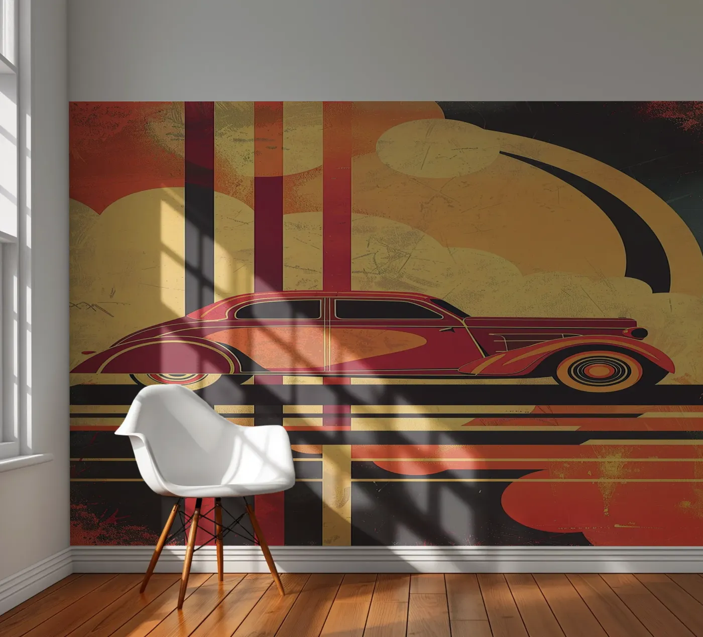 Art Deco Oldtimer fotobehang van Nikis Art Studio
