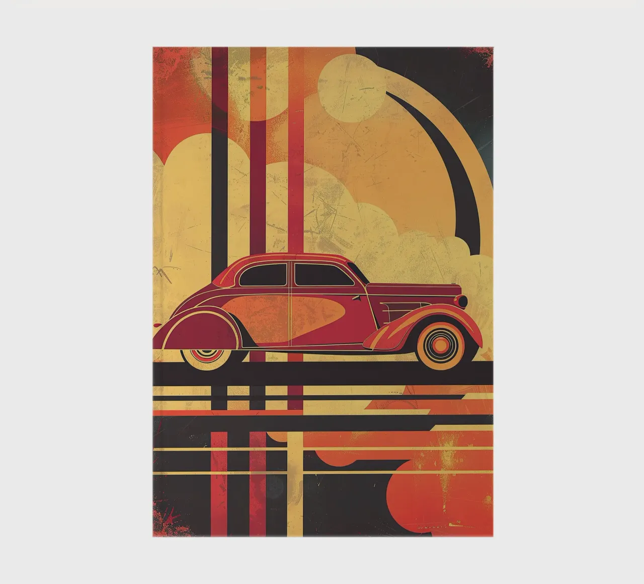 Art déco Oldtimer carnet de notes de Nikis Art Studio