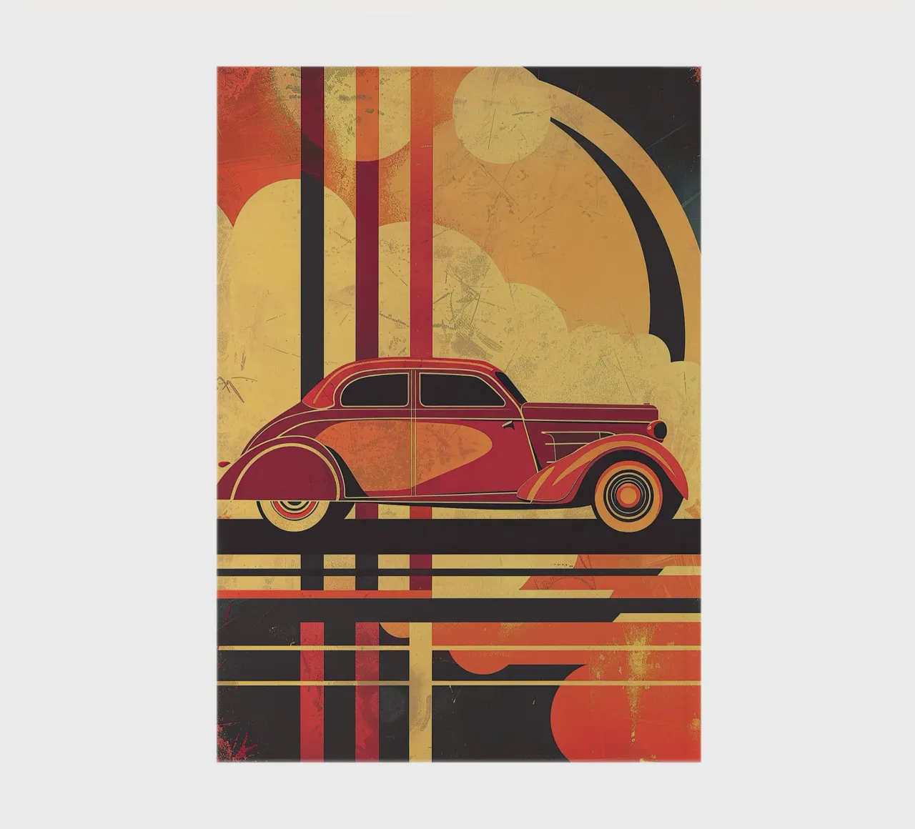 Art déco Oldtimer carnet de notes de Nikis Art Studio