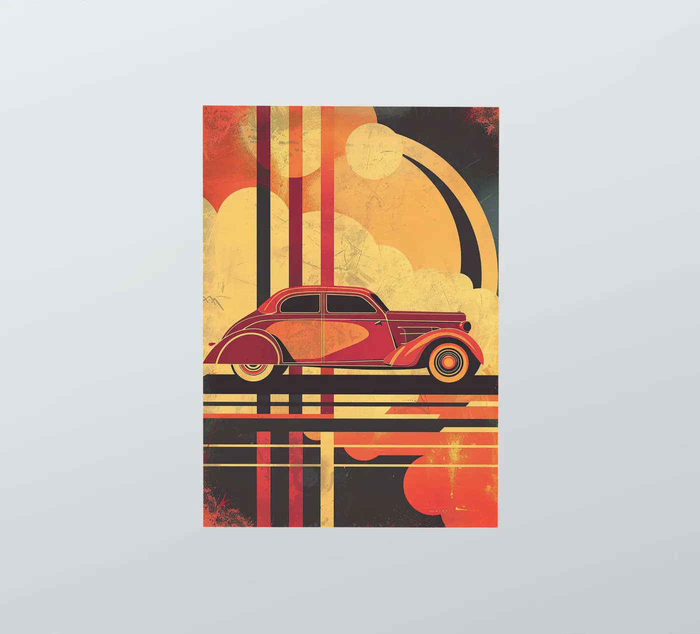 Art Deco Oldtimer sticker by Nikis Art Studio