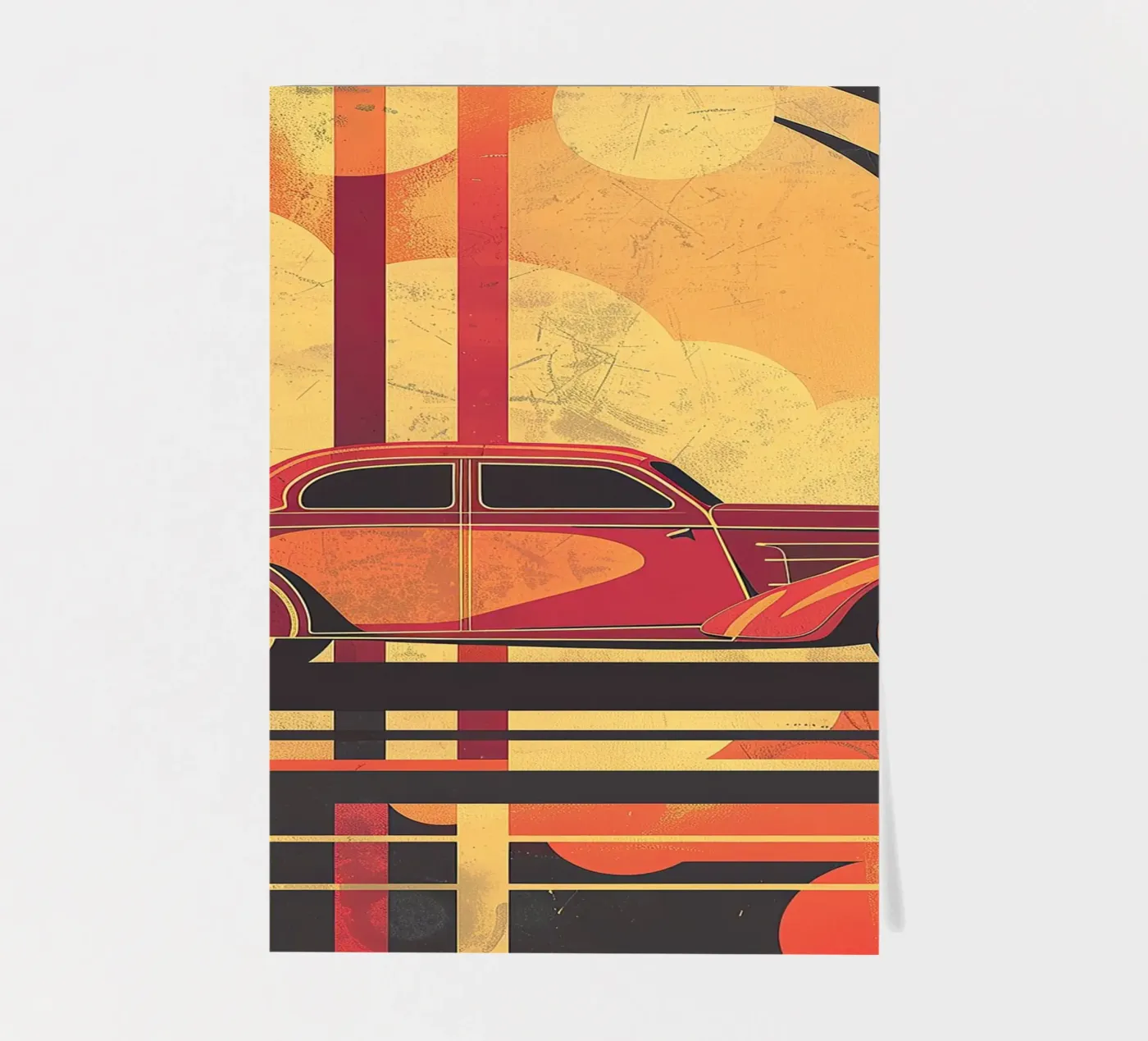 Art Deco Oldtimer Stickerbogen von Nikis Art Studio