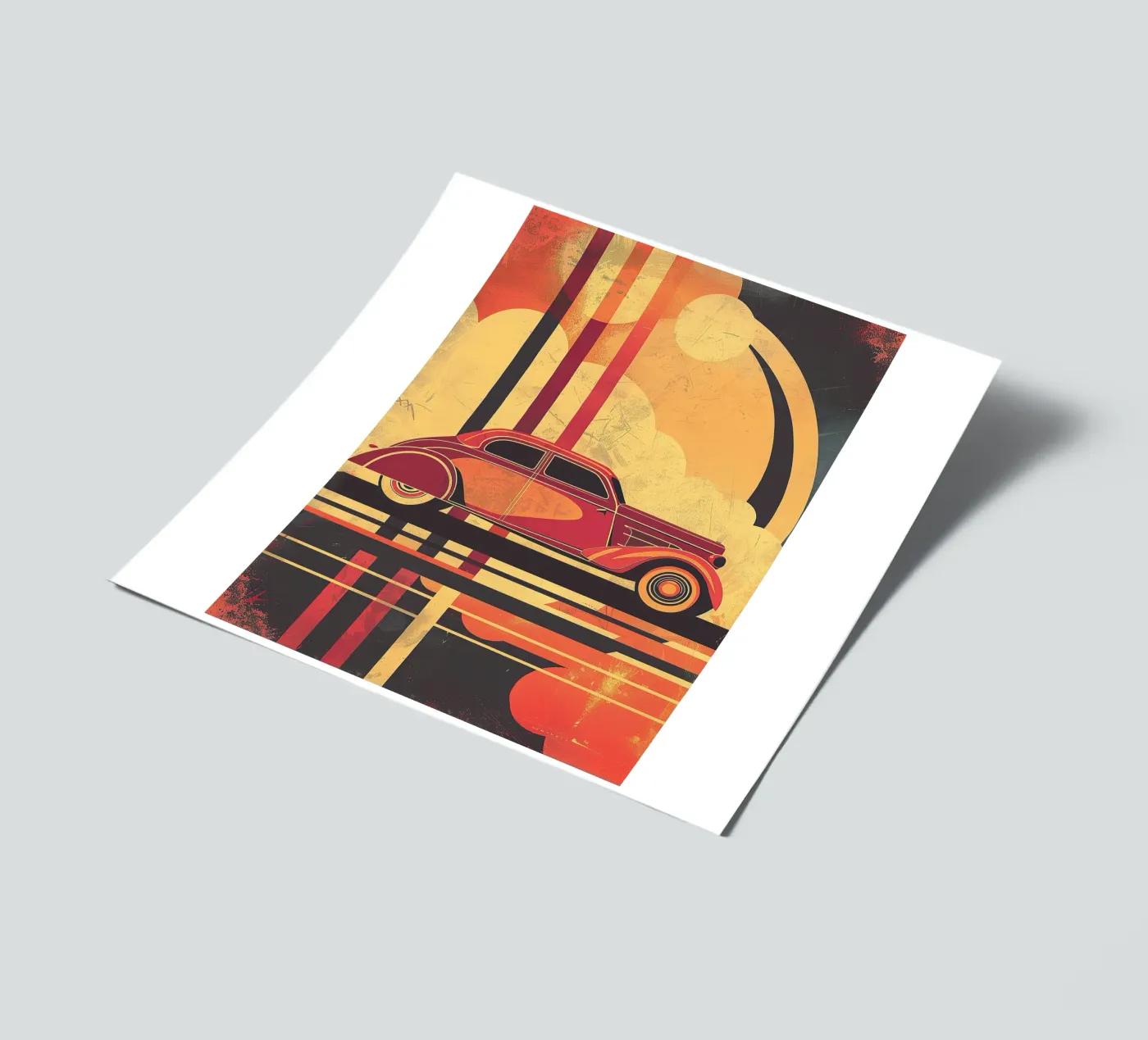 Art Deco Oldtimer Stickerbogen von Nikis Art Studio
