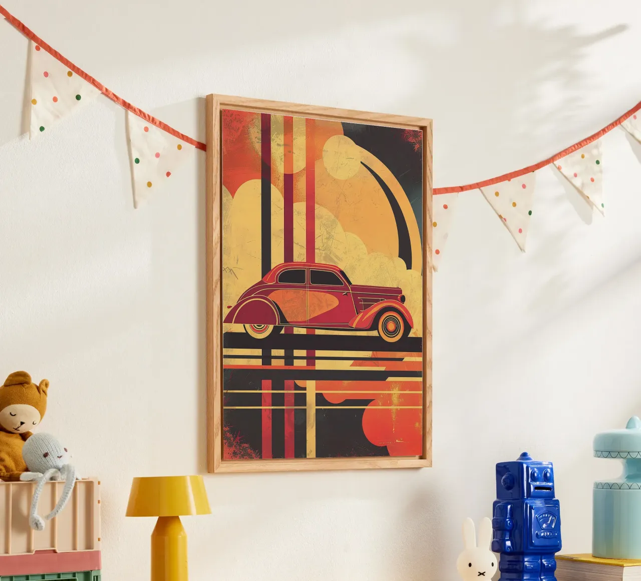 Art Deco Oldtimer acrylic glass by Nikis Art Studio