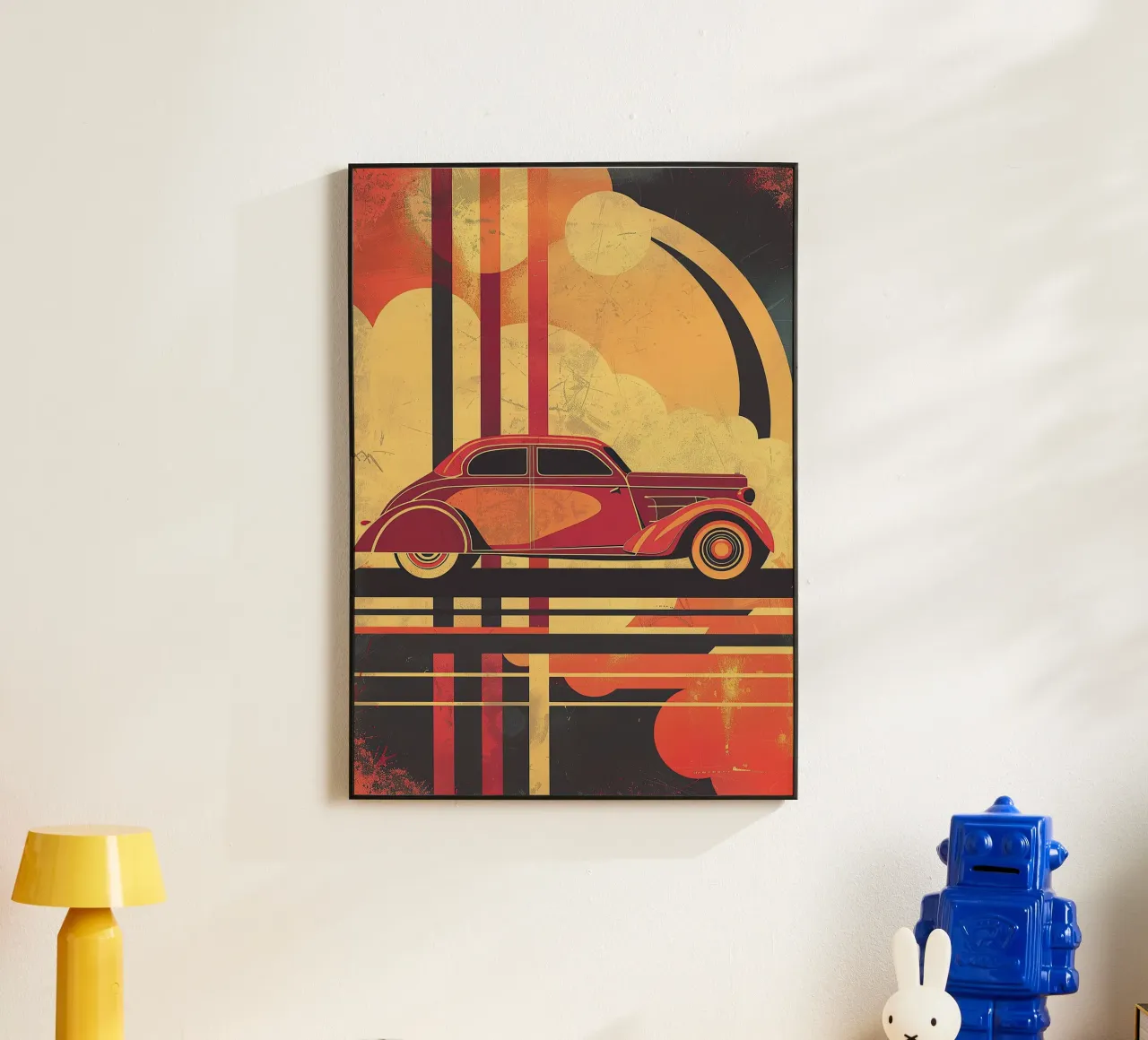 Art Deco Oldtimer forex plate by Nikis Art Studio