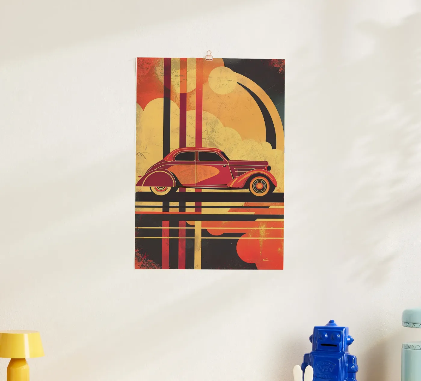 Art Deco Oldtimer Poster von Nikis Art Studio