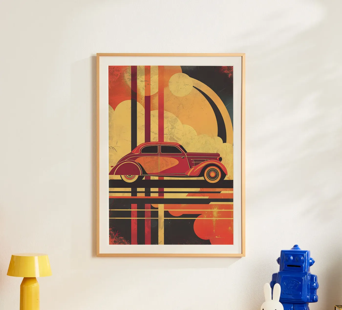 Art Deco Oldtimer Poster von Nikis Art Studio