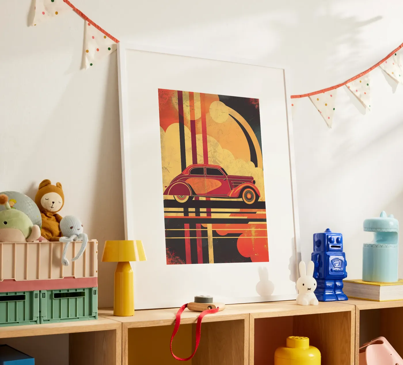 Art Deco Oldtimer Poster von Nikis Art Studio