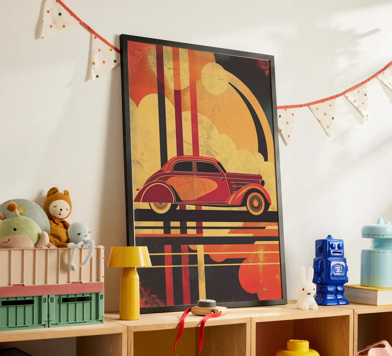 Art Deco Oldtimer carta hahnemühle da Nikis Art Studio