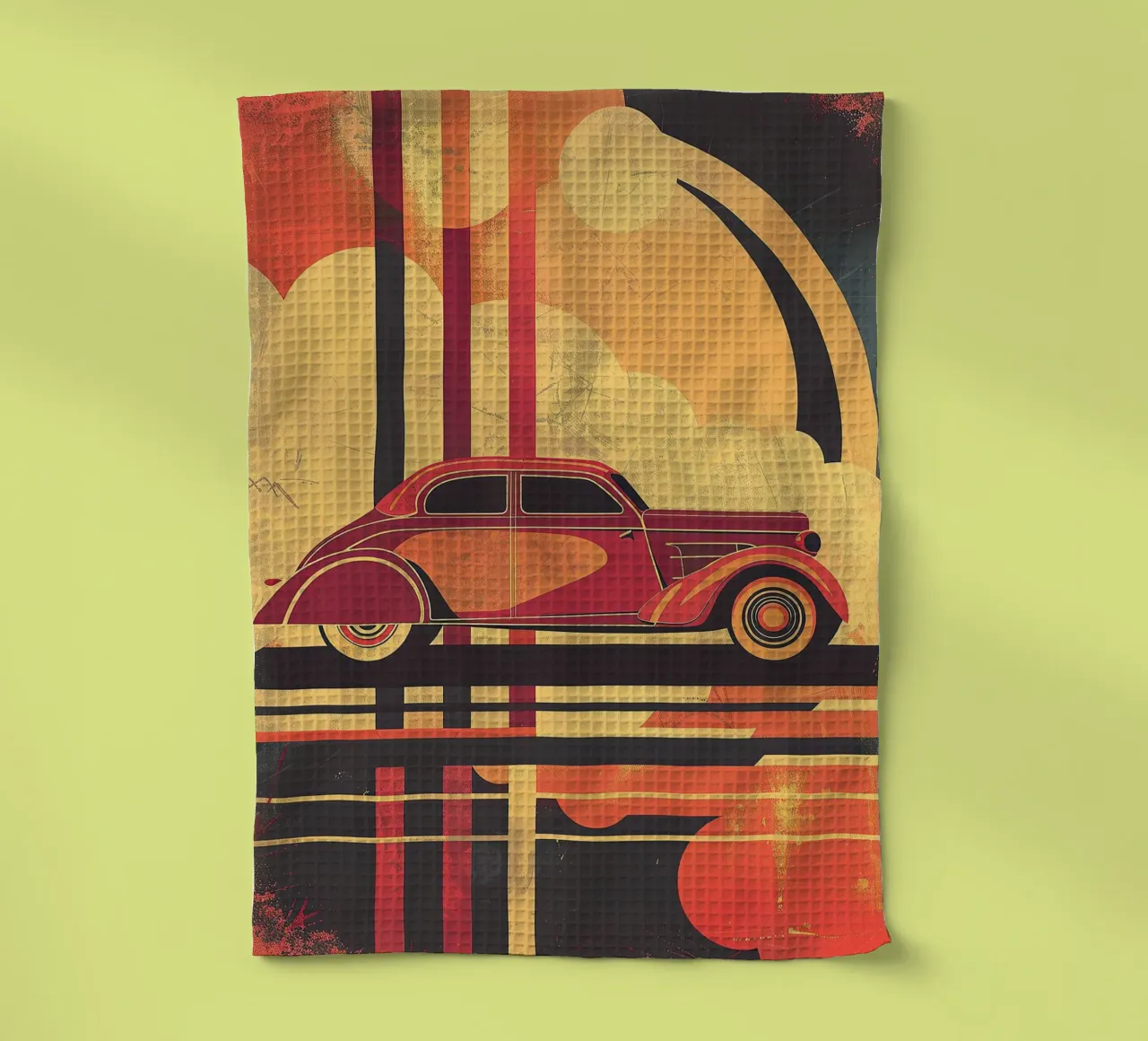 Art Deco Oldtimer canovaccio da cucina da Nikis Art Studio