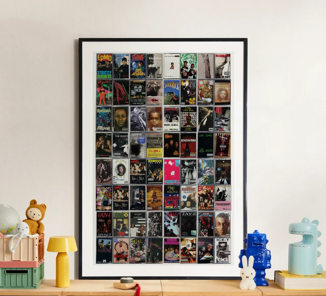I più grandi album rap - Copertine di cassette d'epoca carta hahnemühle da MrMustardPrints